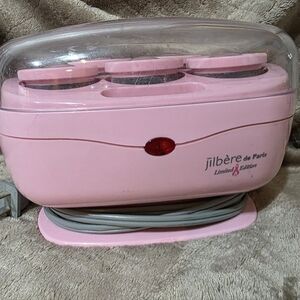 Vintage Jilbère de Paris Pink Hair Roller Set-‎ Special Breast Cancer Edition